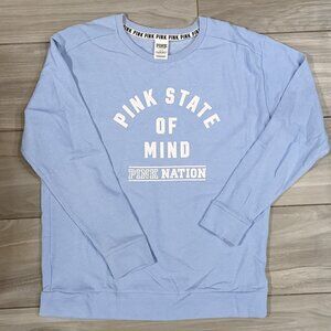 🧡 PINK Victoria's Secret "Pink State of Mind" Pullover Crew Neck Sweatshirt